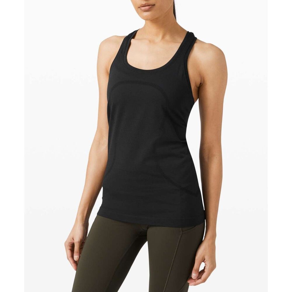 Lululemon Athletica Black Swiftly Tech Racerback Tank Top Women's Size 4